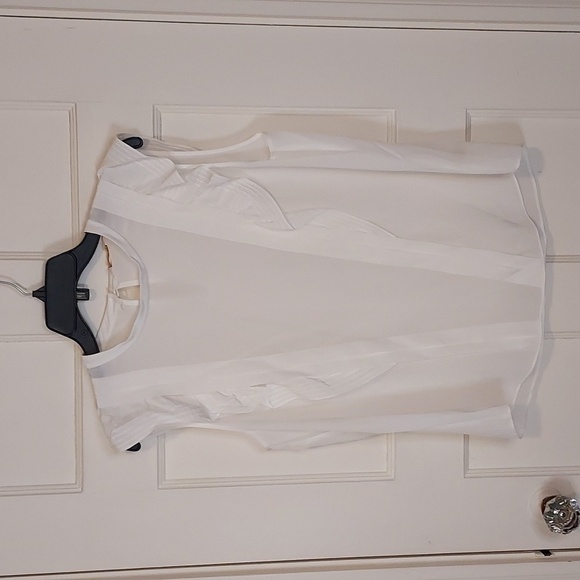 Rebecca Taylor Sleeveless Pintucked Blouse Milk - Picture 4 of 14